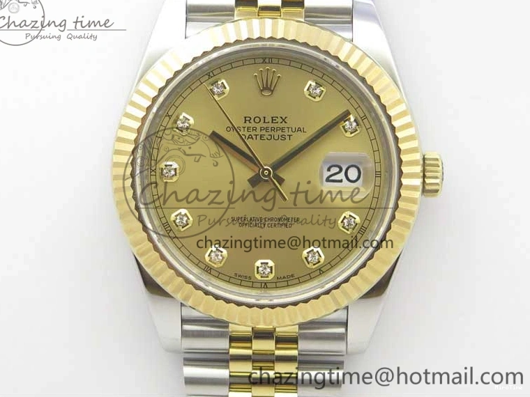 MiroTime 0517 DateJust 41 126333 SS YG ARF 1:1 Best Edition 904L Steel YG Diamonds Dial on Jubilee Bracelet A Packable 3221